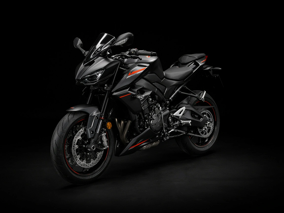 Moto de sport sur un podium d'exposition